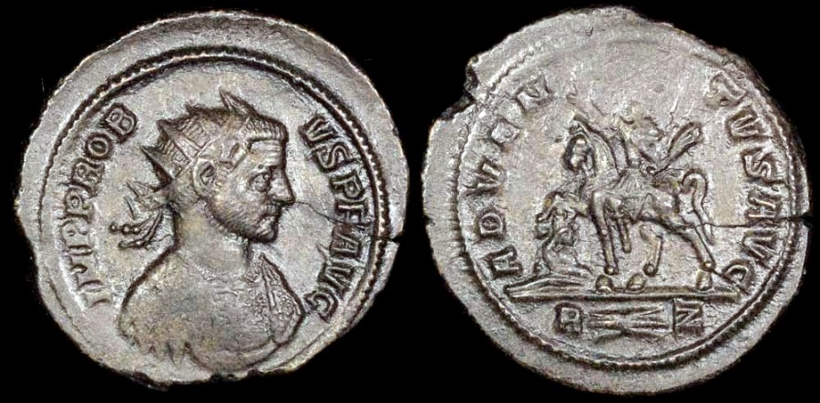 Ancient Coins - Probus Antoninianus - ADVENTVS AVG - Rome Mint