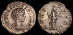 Ancient Coins - Geta  Denarius - NOBILITAS - Rome Mint 