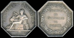 World Coins - 1845 France - Jeton - Dieppe Chamber of Commerce by Joseph François Domard and Alphée Dubois