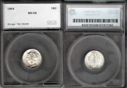 Us Coins - 1945 Mercury Dime SEGS MS65