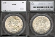 Us Coins - 1896 Morgan Dollar SEGS MS63