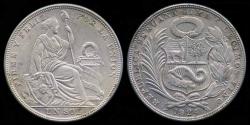 World Coins - 1924/824 Peru 1 Sol AU