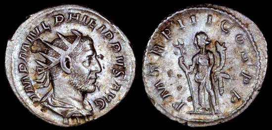 Ancient Coins - Philip I Antoninianus - P M TR P III COS P P - Rome Mint