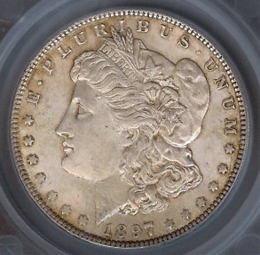 US Coins - 1897 Morgan Dollar SEGS MS62