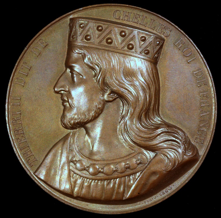 1840 France - Thierri II (Theuderic IV), Merovingian King of the 