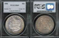 Us Coins - 1886 Morgan Dollar PCGS MS63