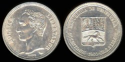 World Coins - 1960(a) Venezuela 50 Centimos BU