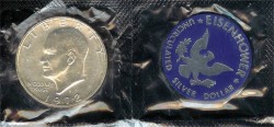Us Coins - 1972-S Eisenhower Dollar (Blue pack - 40% Silver) Uncirculated