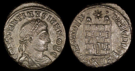 Ancient Coins - Constantine II Ae3 - PROVIDENTIAE CAESS - London Mint