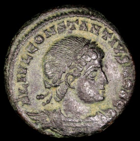 Ancient Coins - Constantius II Ae4 - GLORIA EXERCITVS - Antioch Mint