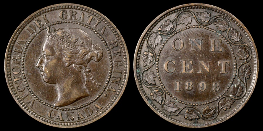 1898 Canada 1 Cent XF | North & Central American and Caribbean Coins