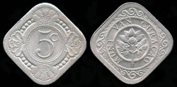 World Coins - 1948 Curacao 5 Cents UNC