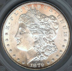 US Coins - 1879s Morgan Dollar SEGS MS63
