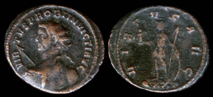 Ancient Coins - Probus Antoninianus - VIRTVS AVG - Ticinum Mint