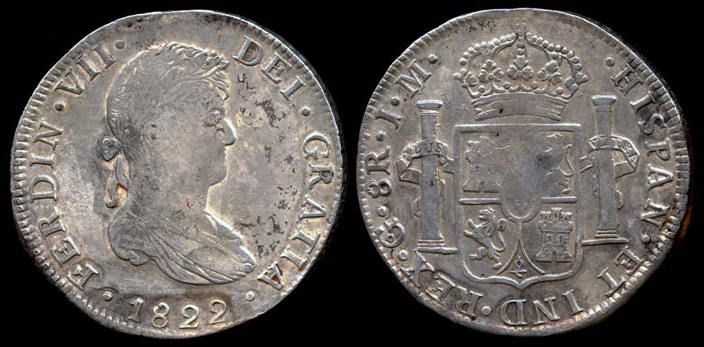 1822 GoJM Mexico (Guanajuato Mint) 8 Reales XF | North & Central