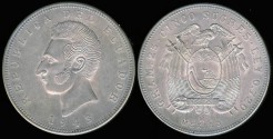 World Coins - 1943 Mo Ecuador 5 Sucre UNC