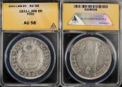World Coins - 1831 – MM Lima Mint (MA) – Early Republic ANACS AU58 - Silver