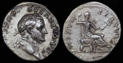 Ancient Coins - Vespasian Denarius - PONTIF MAXIM - Rome Mint