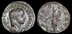 Ancient Coins - Severus Alexander Denarius - ANNONA AVG - Rome Mint