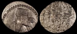 Ancient Coins - PARTHIA, Vologases III - 105-147 AD, Ar Drachm Ekbatana Mint