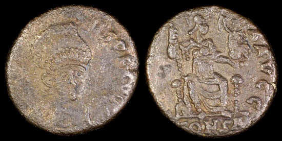 Ancient Coins - Arcadius Ae4 - CONCORDIA AVGG - Constantinople Mint 