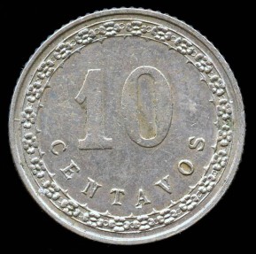 World Coins - 1908 Paraguay 10 Centavos UNC