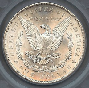 US Coins - 1891s Morgan Dollar SEGS MS63