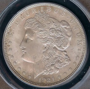 US Coins - 1921 Morgan Dollar ANACS MS63