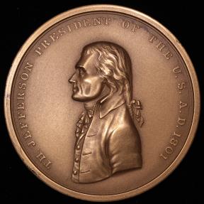 1801 Thomas Jefferson “Indian Peace Medal” - Third President of the ...