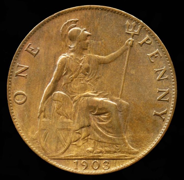 1903 Great Britain 1 Penny AU European Coins 1903-great-britain-1-penny-au-european-coins