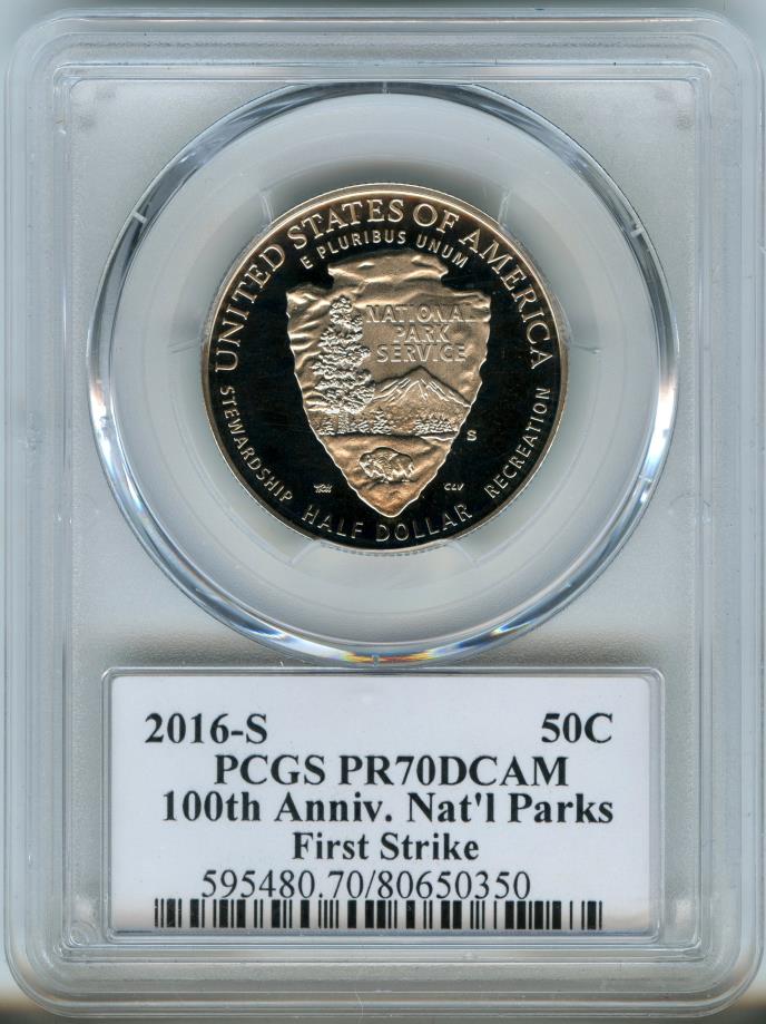2016 P 100th Anniversary National Parks Half Dollar PCGS