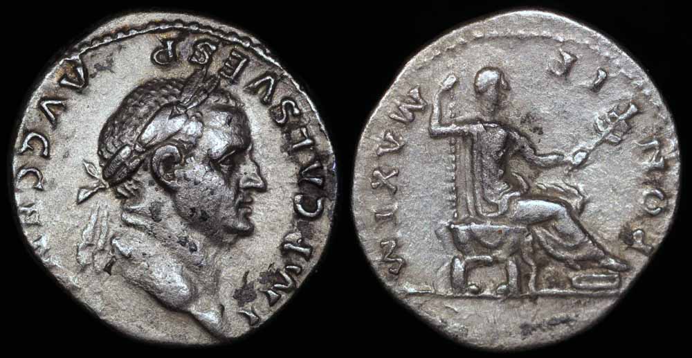 Vespasian Denarius - PONTIF MAXIM - Rome Mint | Roman Imperial Coins