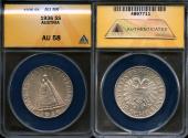 World Coins - 1936 Austria 5 Schilling - Madonna of Mariazell - Silver Commemorative ANACS AU58