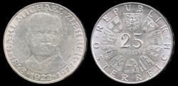 World Coins - 1972 Austria 25 Schilling "Death of Carl Ziehrer" Commemorative Silver BU
