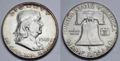 Us Coins - 1949 P Franklin Half Dollar - UNC - Silver