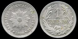 World Coins - 1936 A Uruguay 1 Centesimo UNC