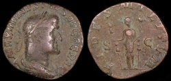 Ancient Coins - Maximinus I Thrax Sestertius - FIDES MILITVM - Rome Mint