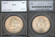 Us Coins - 1884o Morgan Dollar SEGS MS62