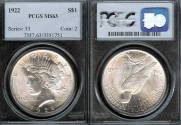 Us Coins - 1922 Peace Dollar PCGS MS63