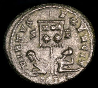 Ancient Coins - Constantine I Ae3 - VIRTVS EXERCIT - Trier Mint