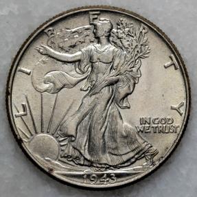 1943 P Walking Liberty Half Dollar BU Silver | 50 Cents