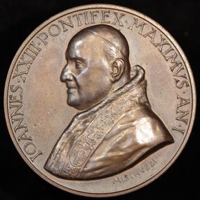 1959 Vatican - Pope John XXIII - Annual Medal (Year 1) In Memory of the ...