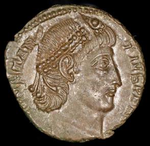 Ancient Coins - Constantius II Ae4 - VOT/XX/MVLT/XXX - Antioch Mint