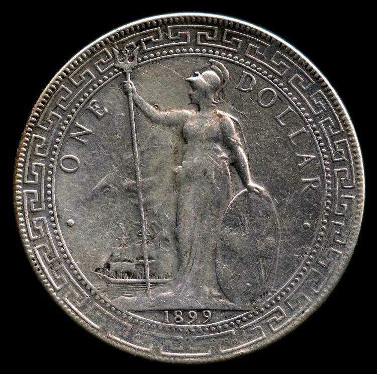 1899 B Great Britain Trade Dollar XF | European Coins