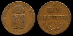 World Coins - 1816 A Austria 1 Kreuzer VF