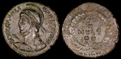 Ancient Coins - Julian II Ae3 - VOT X MVLT XX - Sirmium Mint