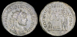Ancient Coins - Diocletian Antoninianus - CONCORDIA MILITUM - Heraclea Mint