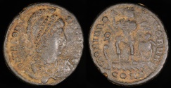 Ancient Coins - Theodosius I  Ae2 - GLORIA ROMANORVM - Constantinople Mint 