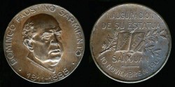 World Coins - 1901 Argentina - Domingo Sarmiento Statute 