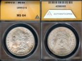 Us Coins - 1899o Morgan Dollar ANACS MS64